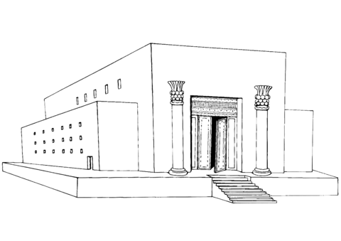 Reconstruction Of Solomon'S Temple Coloring Page